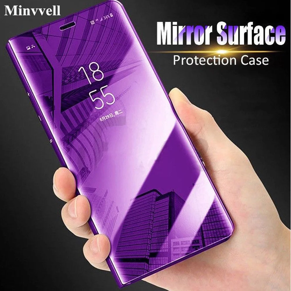 Умный зеркальный флип чехол для huawei P20 P10 P9 mate Honor Note 10 9 8 Pro Lite Y6 Y7 P Smart Nova 3i 3 2i 3E защитный чехол