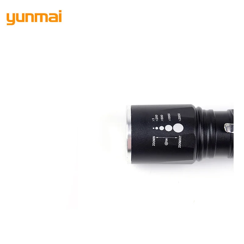 Мини ффонарь со светодиодным зумом регулируемый водонепроницаемый фонарик с