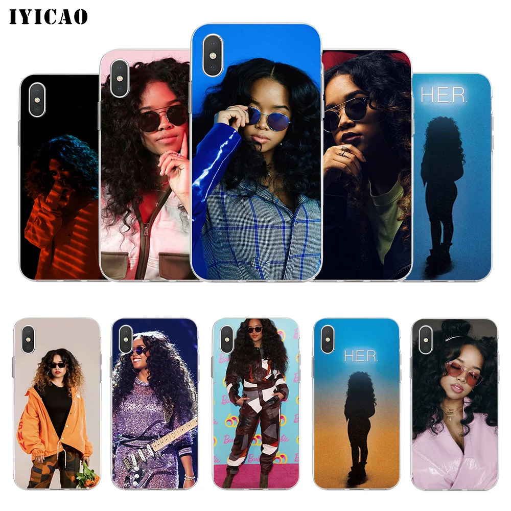 IYICAO Singer H.E.R Gabi Wilson Мягкий силиконовый чехол для телефона iPhone X XR XS MAX 6 6s 7 8 Plus 5 5S SE TPU