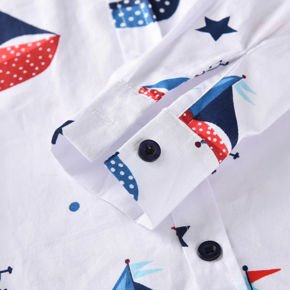 Осенне-зимний джемпер Повседневная рубашка с длинными рукавами и принтом