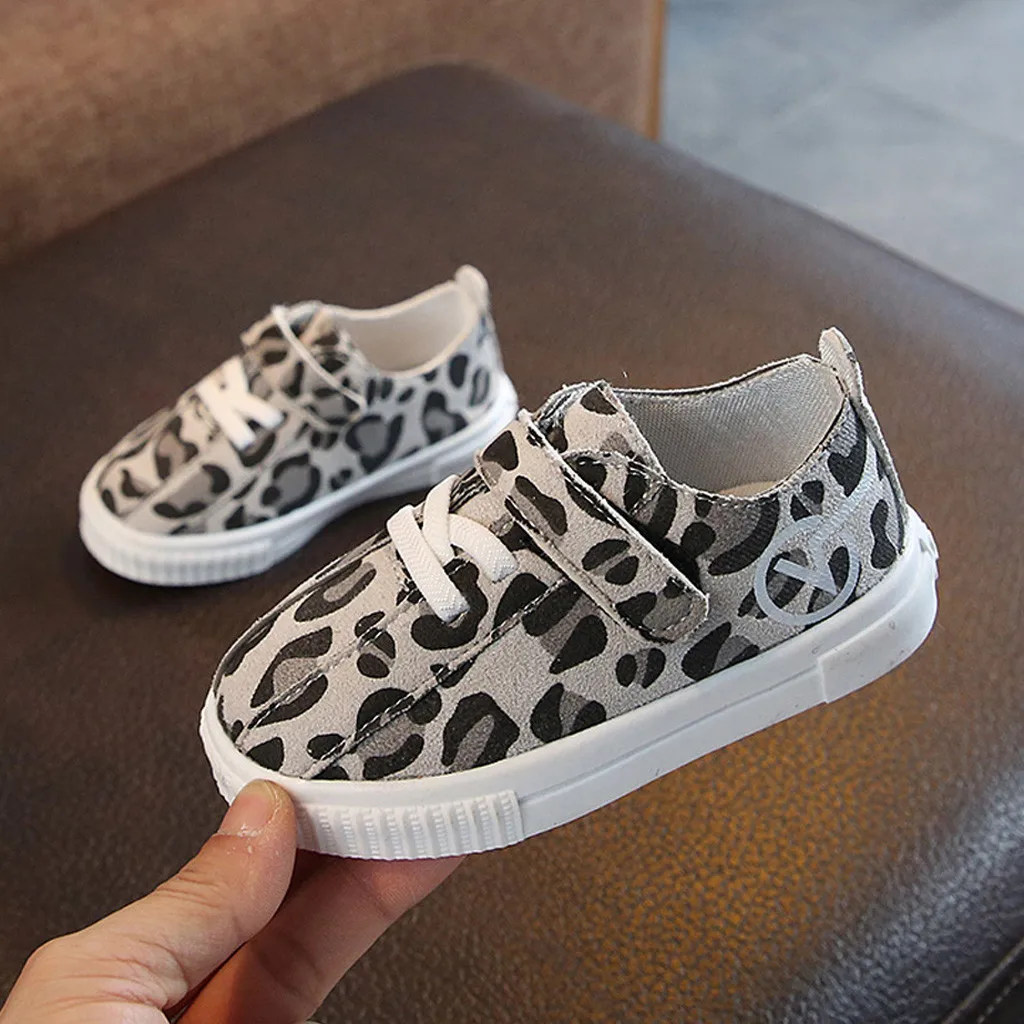 Spring Autumn Sneakers Children Toddler Baby Boys Leopard Print Sneaker Girl Soft Anti-slip Sport Outdoor Kids Shoes T9# | Детская