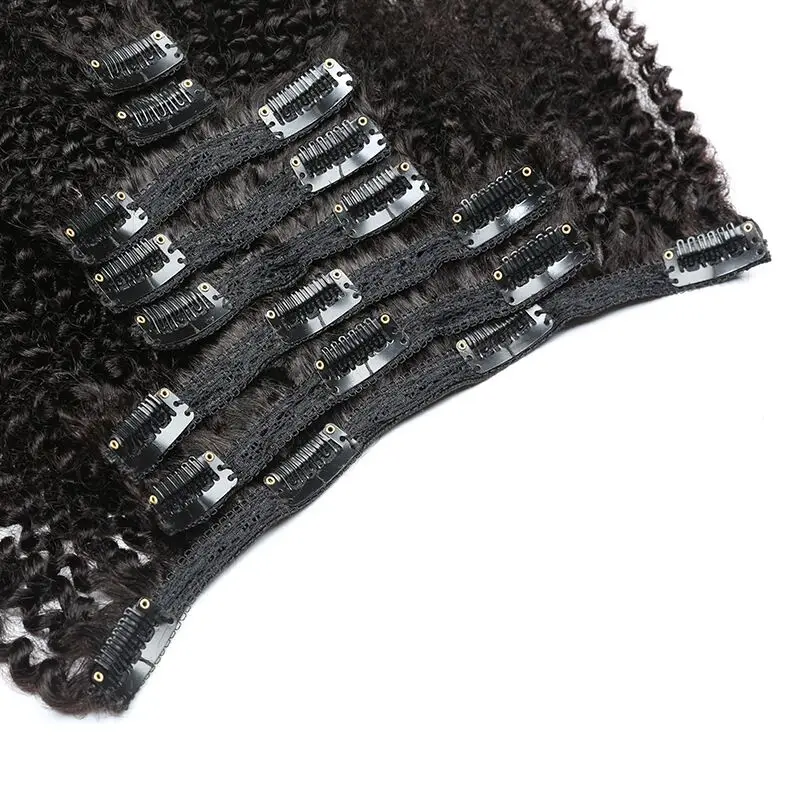 Isheeny зажим для наращивания на всю голову 1B/99J африканские Курчавые Кудрявые волосы на заколках для наращивания 8 шт./компл. бразильский Реми волосы на заколках натуральные 120 г
