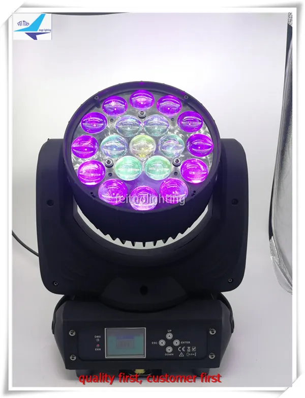 4x circle control 19x15w led moving head lyre 4 in 1 zoom beam wash for disco dj stage | Лампы и освещение