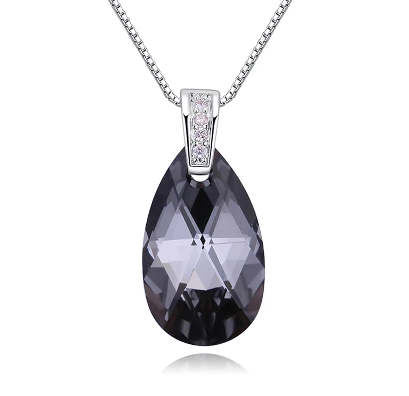 BAFFIN оригинальные кристаллы от Swarovski Elements подвеска в виде капли воды ожерелье Серебряная цепочка для женщин классические ювелирные изделия подарки