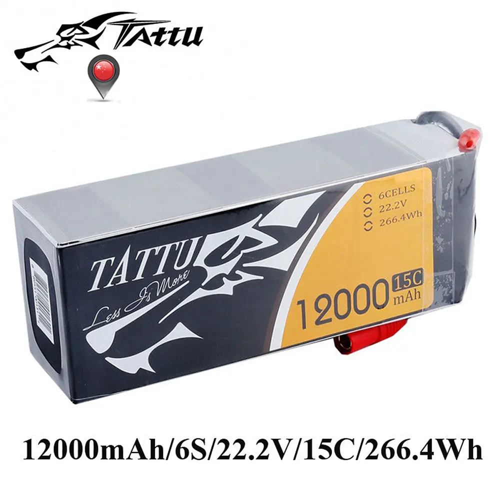 Литий полимерный аккумулятор TATTU 12000 мАч 6S 15C 22 2 в 8 HV Plus аккумуляторы на