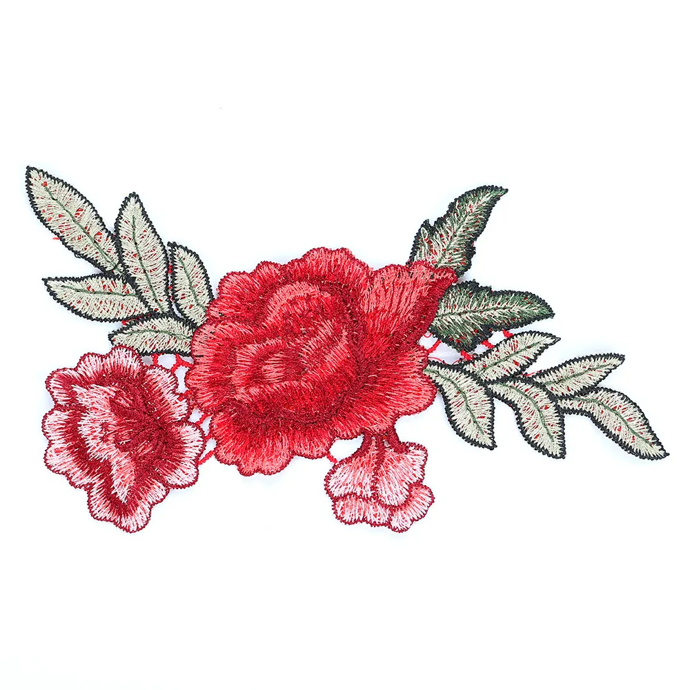 2 шт./компл. Цветок Розы Цветочный Воротник пришить на патч Милая Аппликация