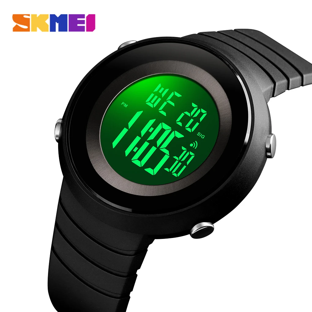 SKMEI мужские спортивные часы светодиодные водонепроницаемые цифровые с таймером