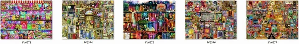 Алмазная вышивка huacan книжная полка 5D DIY алмазная живопись живописные квадратные Стразы Вышивка крестом мозаика домашний Декор подарок