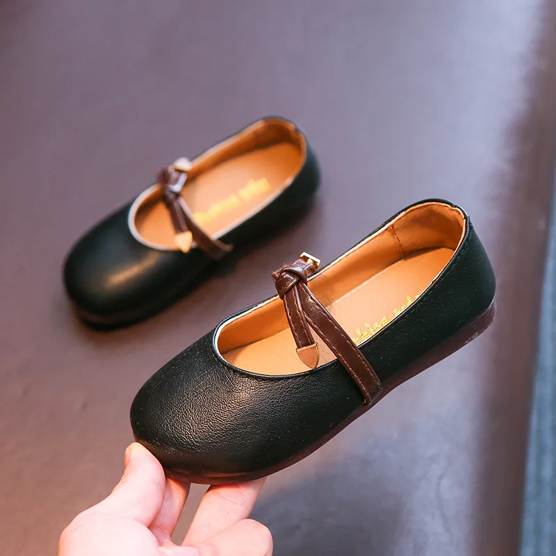 Осень 2020 новый стиль обувь для девочек Туфли Мэри Джейн детей детская на плоской