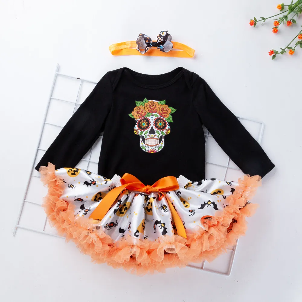 Newborn Infant Baby Girls Halloween Romper+Tutu Skirt Jumpsuit Outfits girls clothes dress 0430 | Детская одежда и обувь