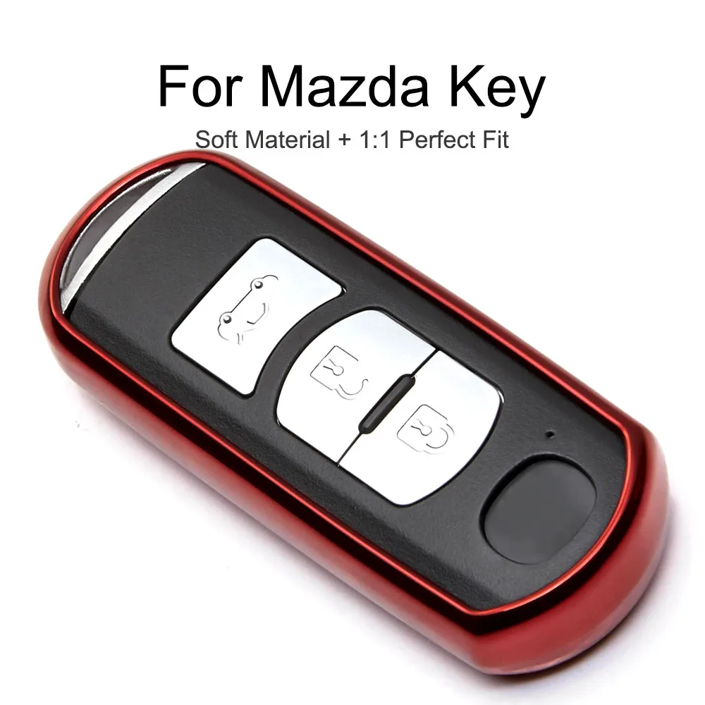 Защитный чехол для автомобильного ключа из тпу оболочка Mazda 2 3 5 6|Футляр ключа| |