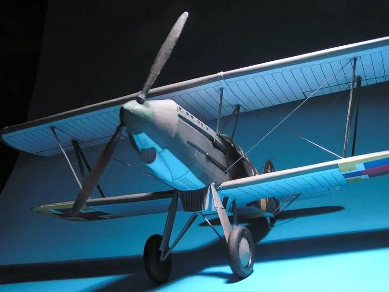 1:33 Бумажная модель чешского истребителя Avia B.534 WW II подарок для мальчика бумажная