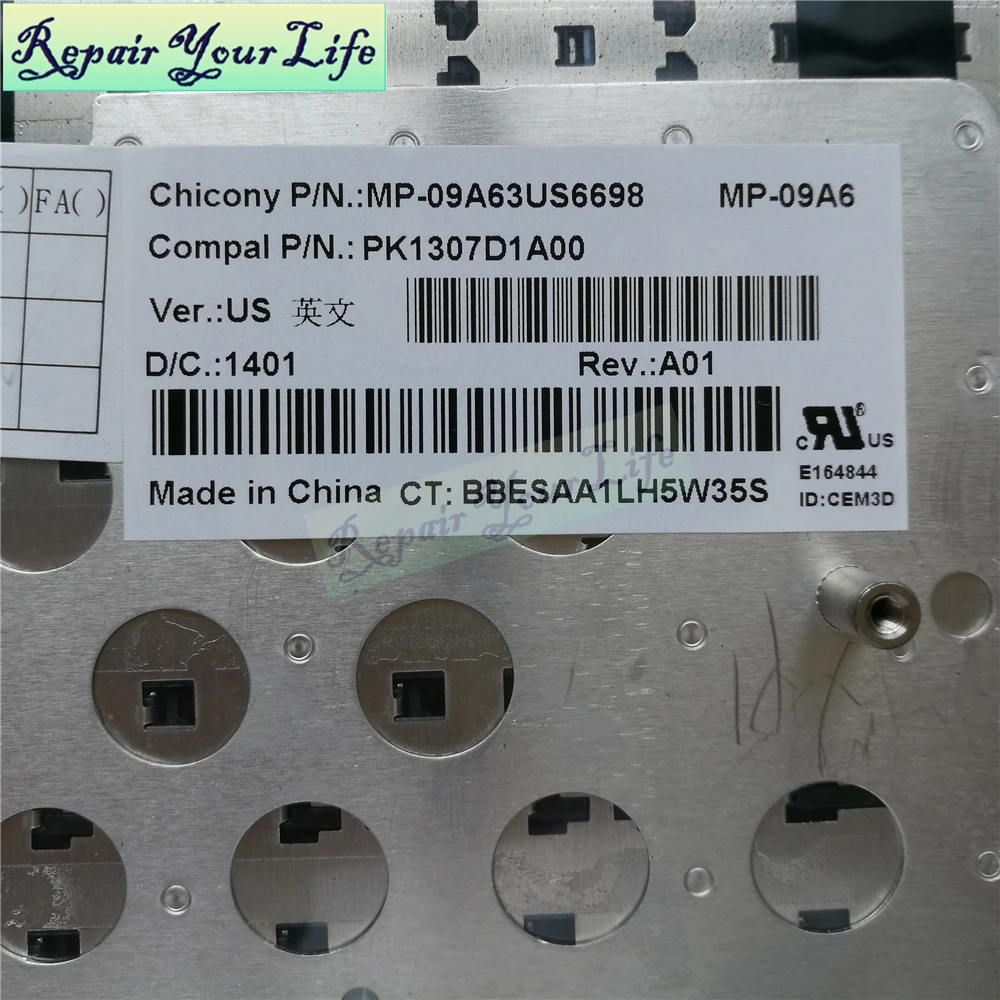 Клавиатура для ноутбука hp Elitebook 8440P 8440W 8440 американская английская версия черная