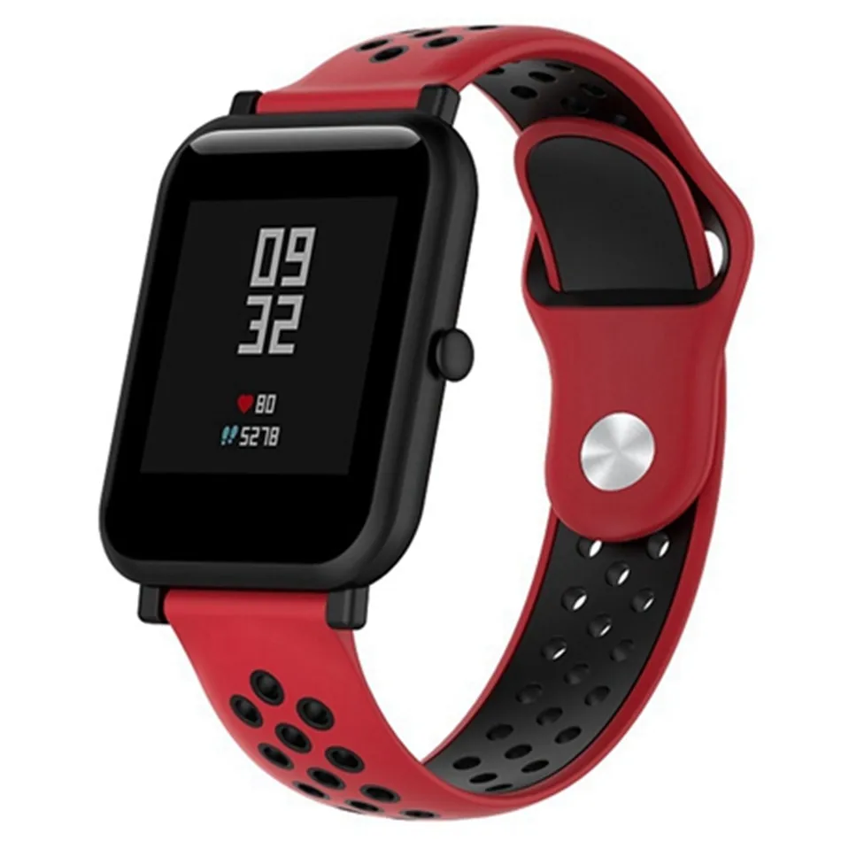 Двухцветный сменный ремешок для часов 20 мм Xiaomi Huami Amazfit Bip 22 на запястье Samsung gear S3