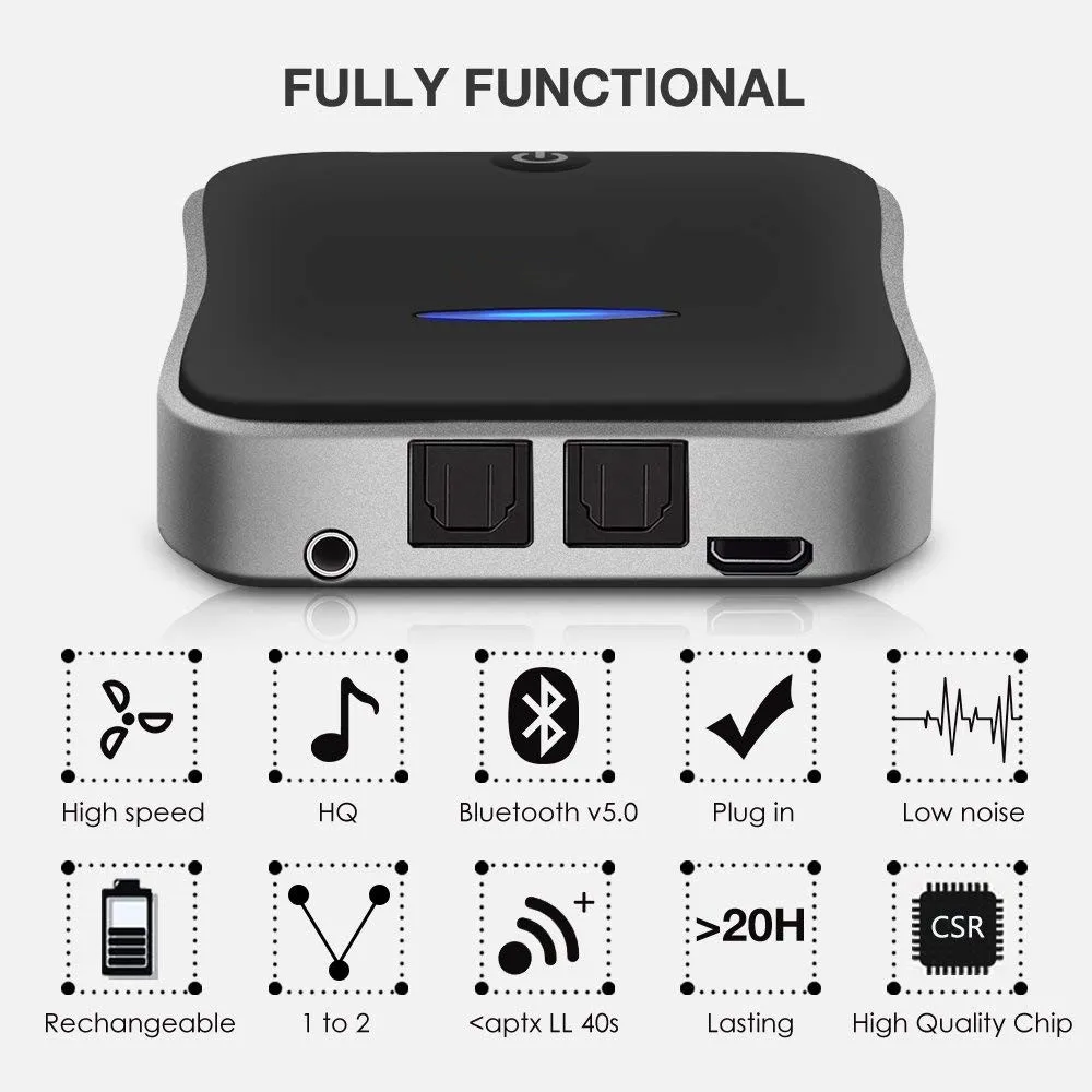 CRDC 2 в 1 Bluetooth 5 0 аудио приемник передатчик SPDIF/3 мм разъем/RCA Hi Fi стерео беспроводной