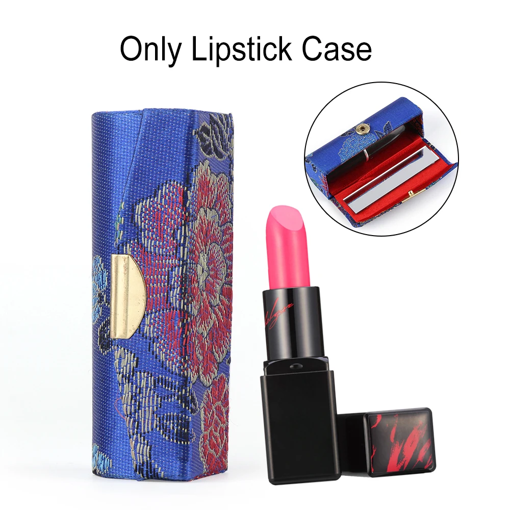 1 шт. губная помада для хранения ретро вышитый цветок дизайн бокс демонстрации