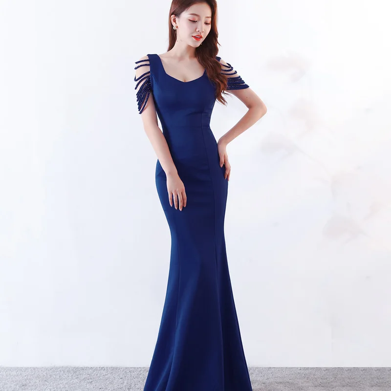 Женское сексуальное Формальное вечернее платье женское ретро платье-русалка