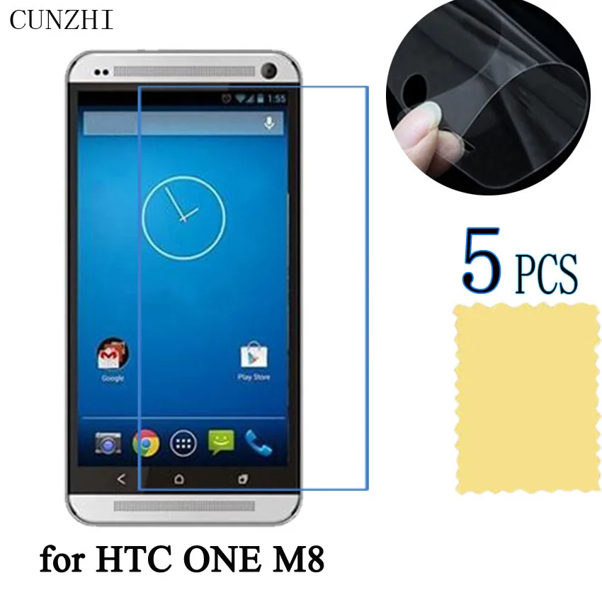 5pcs High Clear LCD Ultra Slim PET Material Screen Protector Film For HTC One M8 Protection | Мобильные телефоны и