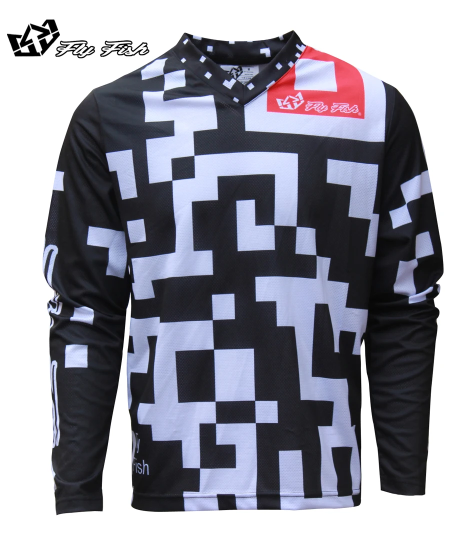 

FLY FISH RACING Downhill Motorbike XC MX RBX MTB Racing Clothes Off-road Motocross Jersey for men long sleeve cycling Jersey