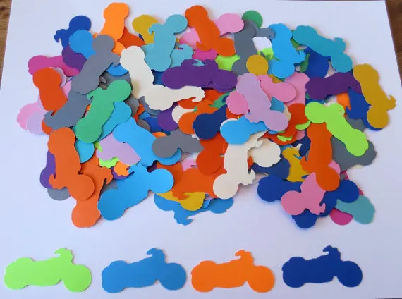 Разноцветные конфетти для мотоцикла свадьбы дня рождения украшения детской