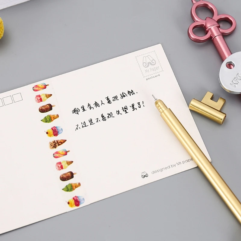 Милая гелевая ручка в форме ключа с заправлять черными чернилами 0 38 мм