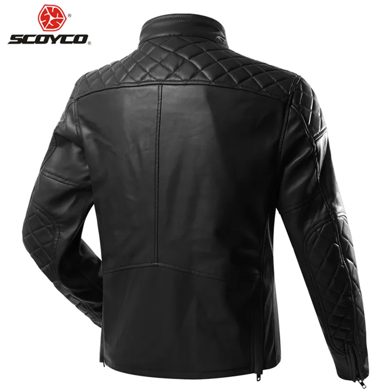SCOYCO ретро кожаная мотоциклетная куртка мото для верховой езды, отражающиеся мужские доспехи, одежда, пальто, защита, гоночные нарядные куртки