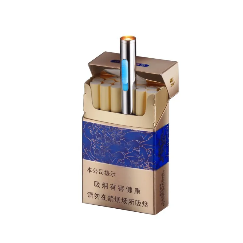 Креативная Мода Мини Портативная usb зарядка Зажигалка металлическая сигарета в