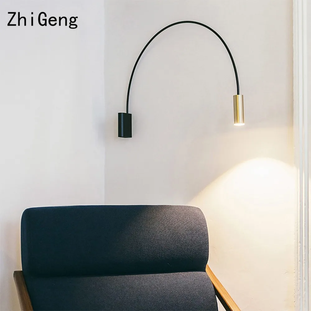 ZhiGeng G10 Геометрическая полукруглая настенная лампа прикроватный коридор прохода