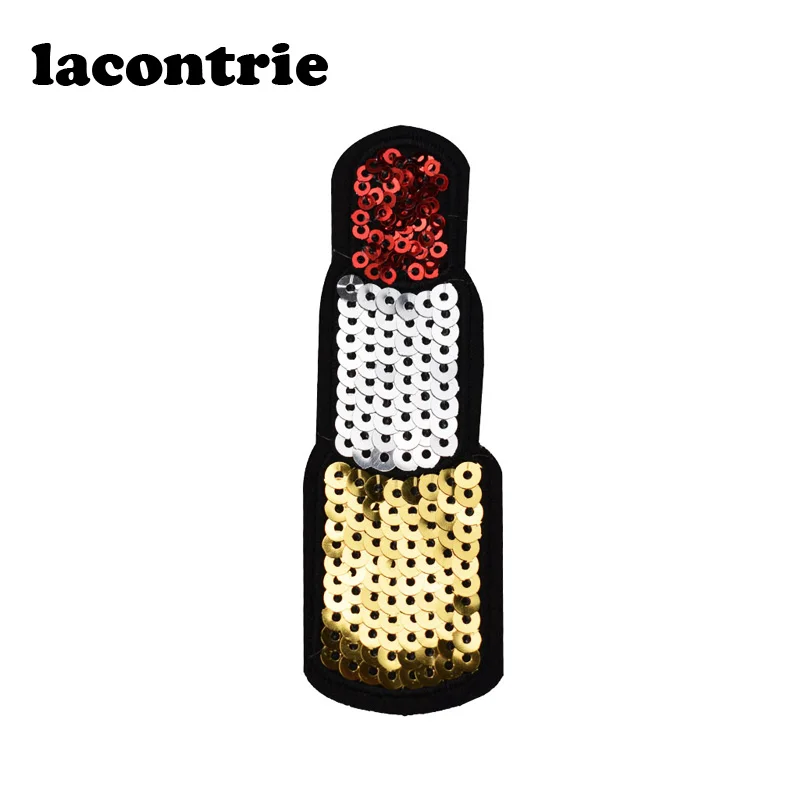 Блестки нашивки для одежды с губной помадой патчи утюга модная вышивка сделай