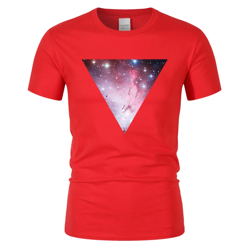 2019 модная футболка из чистого хлопка с круглым вырезом Хроматическая круглая