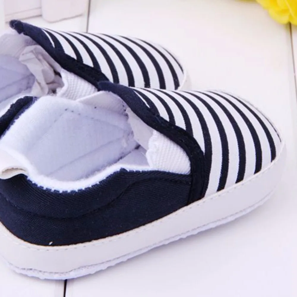 

Baby First Walkers Kids Baby Soft Bottom Walking Shoes Boy Girl Striped Anti-Slip Sneakers