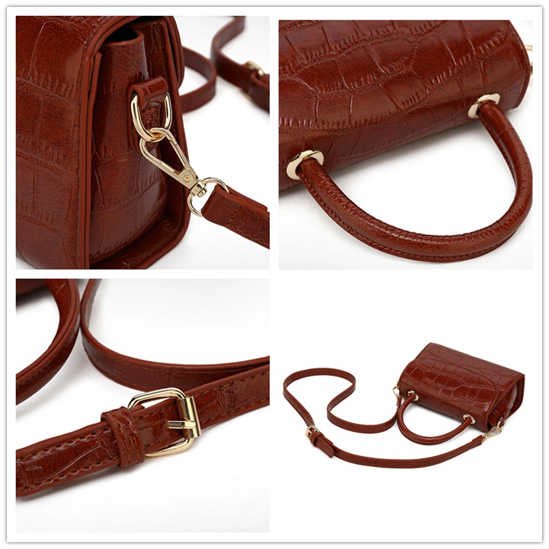 

Alligator Bag Vintage Handbag PU Leather Bag Luxury Brand Bag Crossbody Shoulder Messenger Bags Torebki Damskie