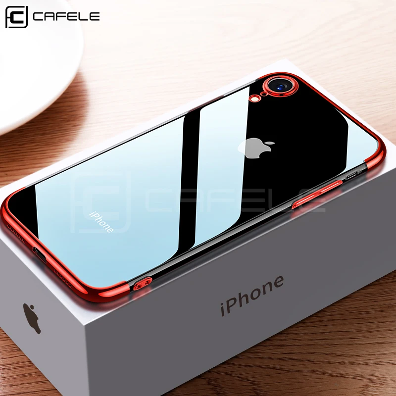 Чехол Cafele из ТПУ с покрытием для iPhone XR 6 1 &quot мягкий прозрачный чехол телефона