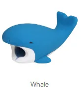 Whale 1 шт. кабель протектор для Iphone устройства для сматывания кабеля держатель для телефона аксессуар чомперы Кролик Собака Кот, животное, кукла забавная модель - Цвет: Whale