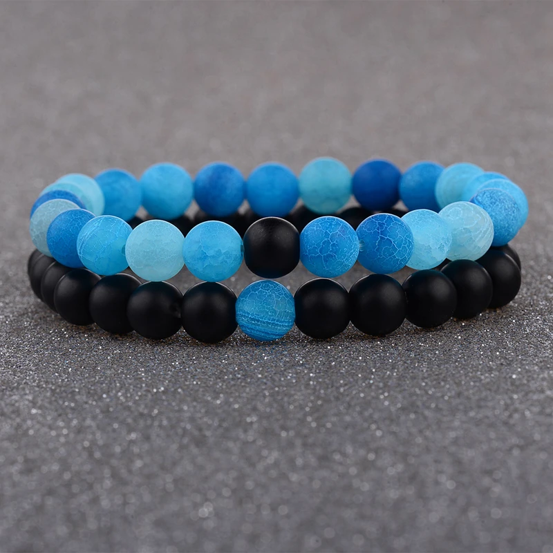 

7 Style Charm Couples Vintage Bracelet Women Men Fashion Natural Stone Yin Yang Beaded Bracelets 8mm Yoga Jewelry
