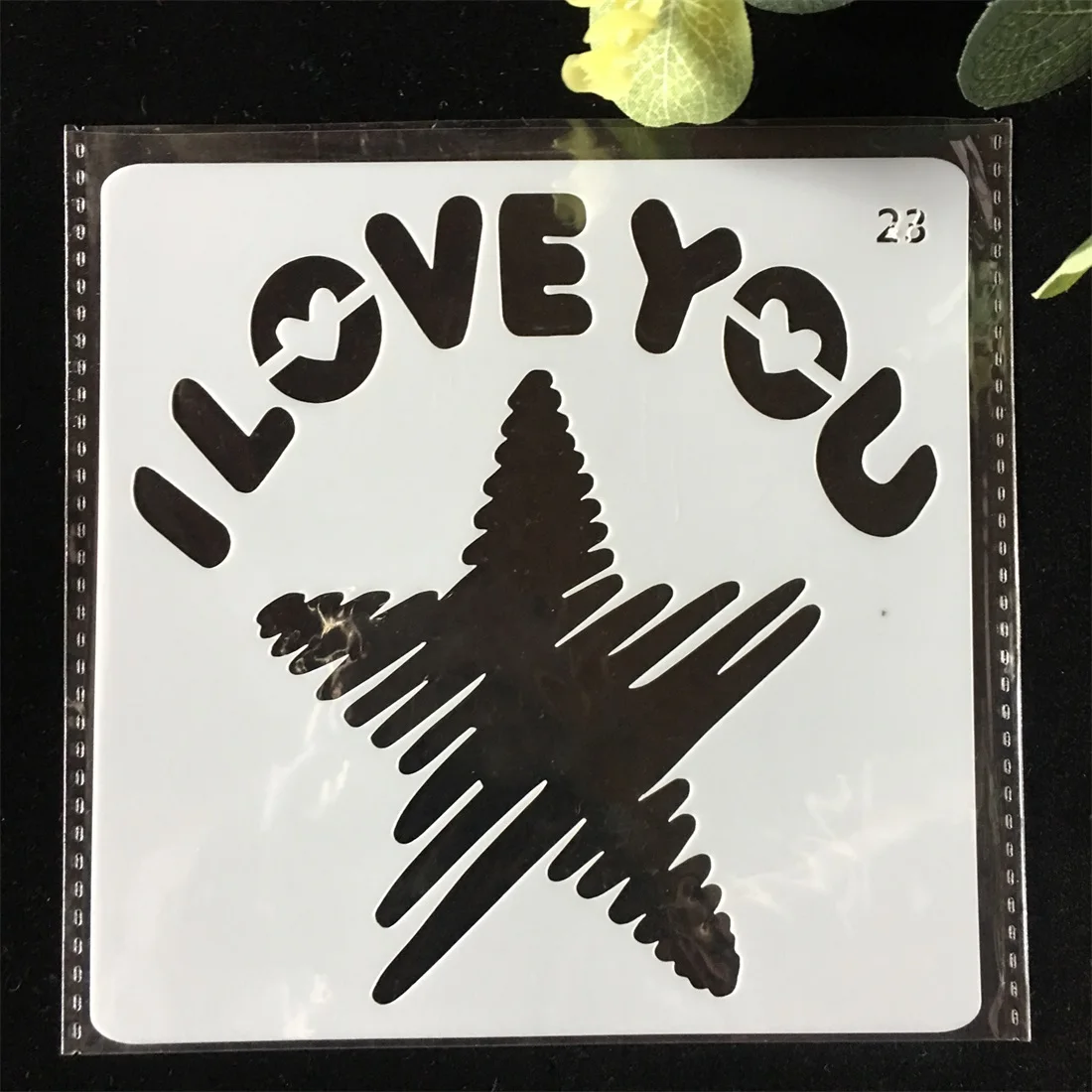 1 шт. 13 см звезда I Love You DIY трафареты для наслоения настенная живопись раскраска
