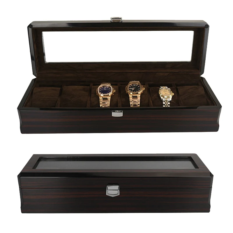 6 решеток ручной работы деревянная коробка для часов | Наручные часы