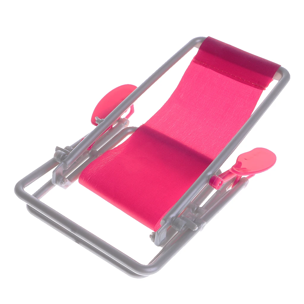 2 шт. миниатюрный пластиковый шезлонг для кукол кухни столовой|Игрушечная мебель|