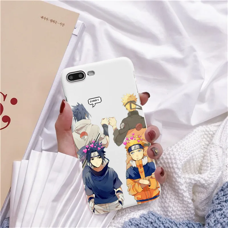 TPU Moda alvio Caso Аниме Наруто для iPhone 7 8 X XR Plus 6 6 s Plus Capa TPU Macio Dos Desenhos Animados Caso de Telefone Coque - Цвет: TPU