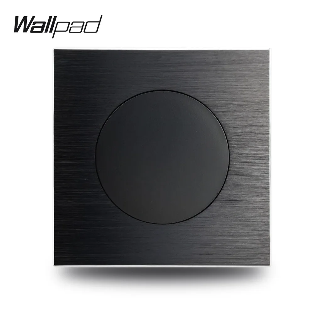 Wallpad L6 черный алюминий 1 банда 3x3 пустой декоративный чехол|Выключатели| |