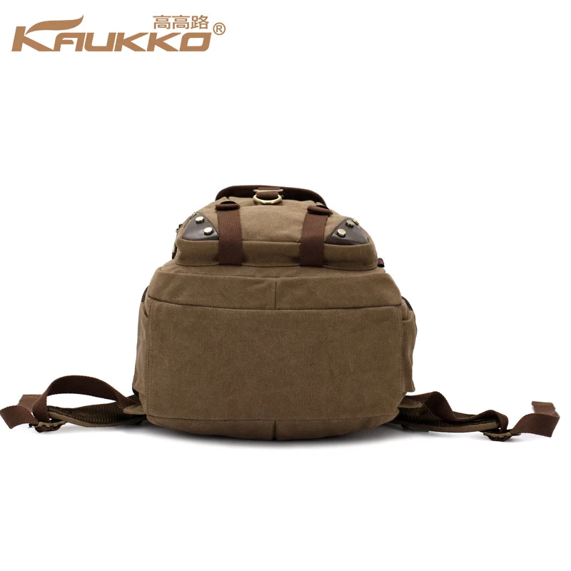KAUKKO Мужской холщовый рюкзак для отдыха дорожная сумка винтажная мода мужские