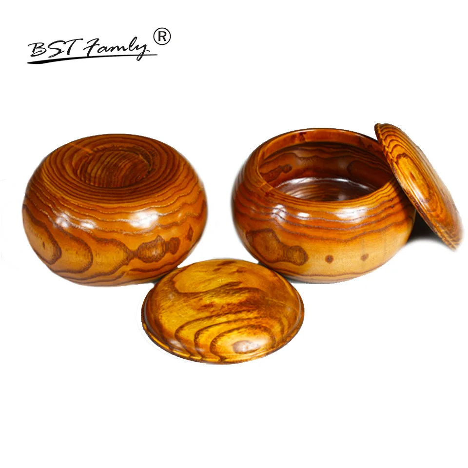 BSTFAMLY 2 Jars / Lot Wooden Go Chess Jar 14cm*9cm Chinese Old Game of Weiqi Checkers Boxes For 19 Road 361 Pieces GC02 | Спорт и