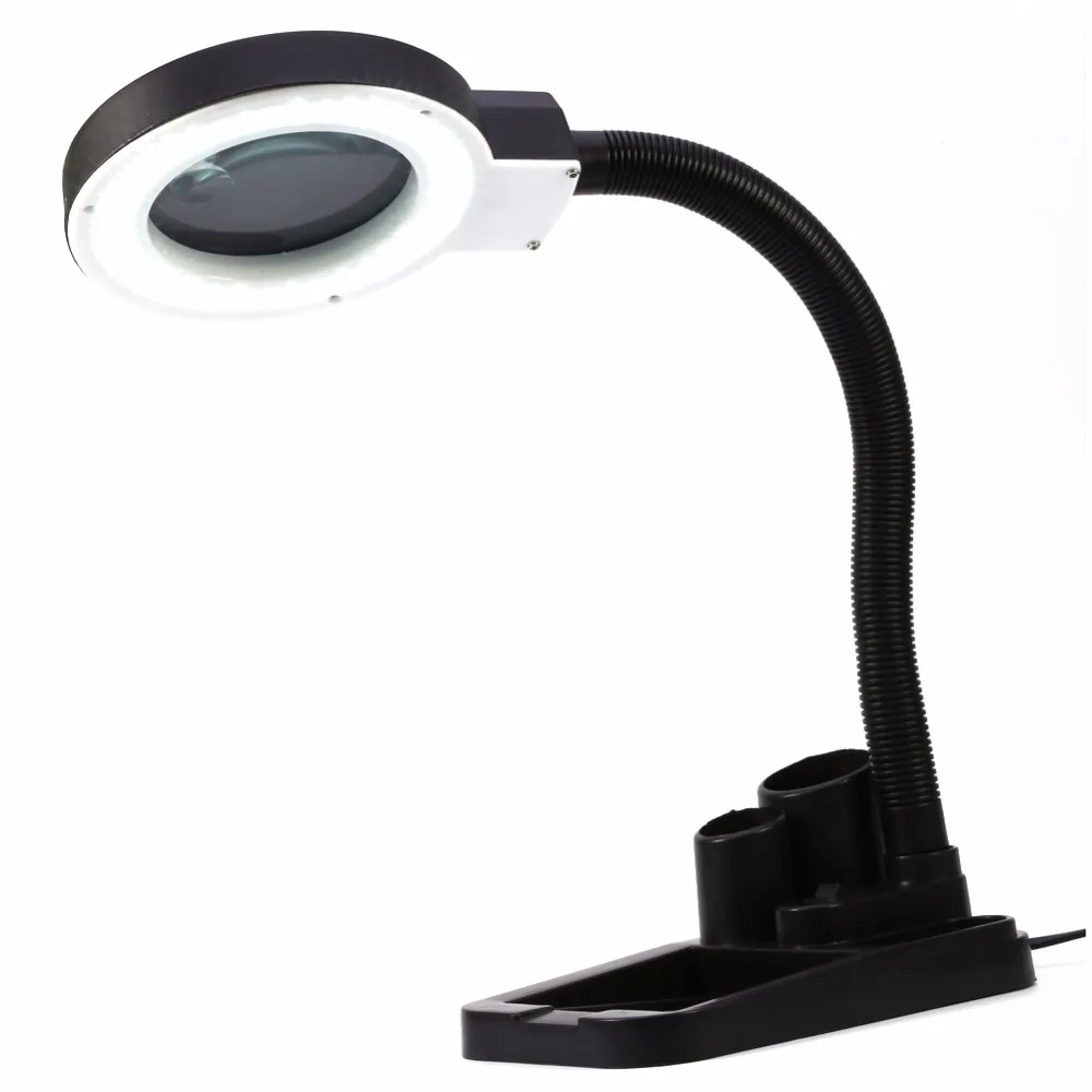 

2 IN 1 Multi-function LED Energy Light Saving Magnifying Crafts Glass Desk Lamp With 5X & 10X Magnifier With 40 LED Lighting