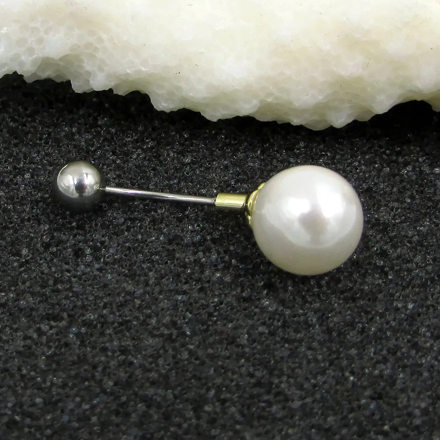 Кольцо для пирсинга пупка с пресноводным жемчугом|sexy body jewelry|body jewelrybelly button rings sexy |