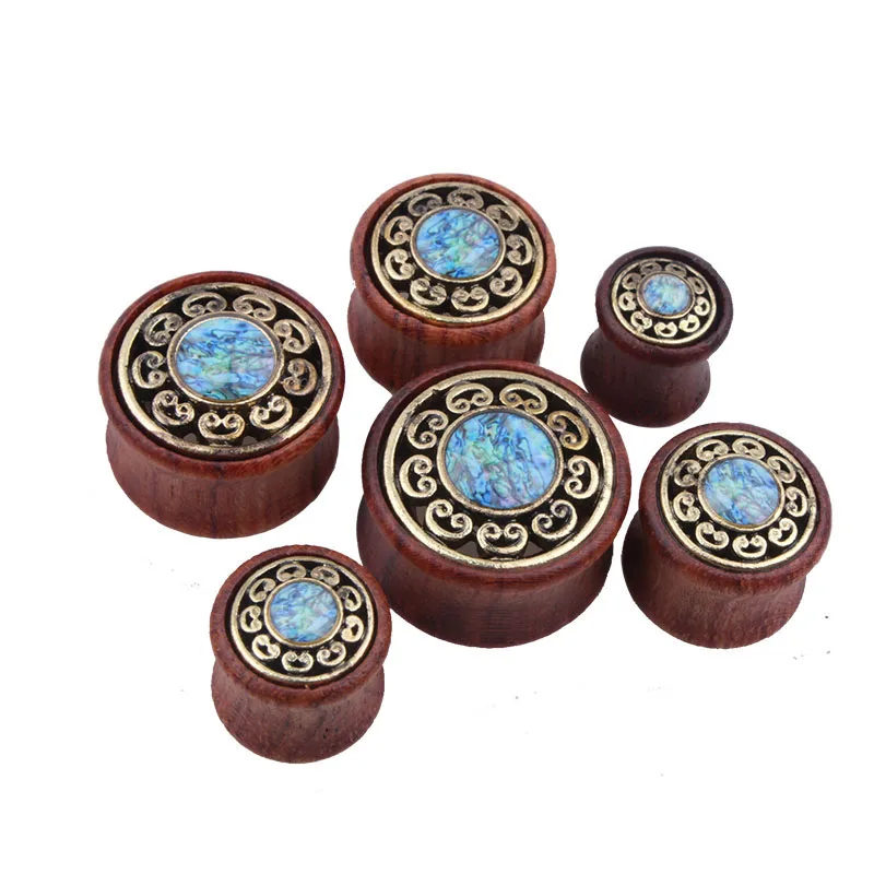 Деревянные пробки и тоннели расширитель для мочек ушей 2 шт. штекер из натурального дерева беруши телесные