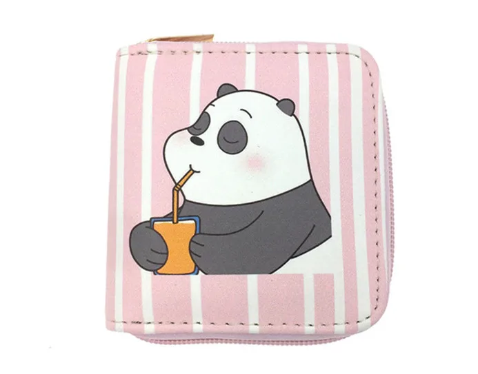 12 short purse JR Новинка, короткий кошелек из искусственной кожи на молнии с рисунком арбуза, панды, кота, кролика, медведя, животных, для девушек, кошелек для денег, ID, карт, кошелек для монет - Цвет: 12 short purse JR