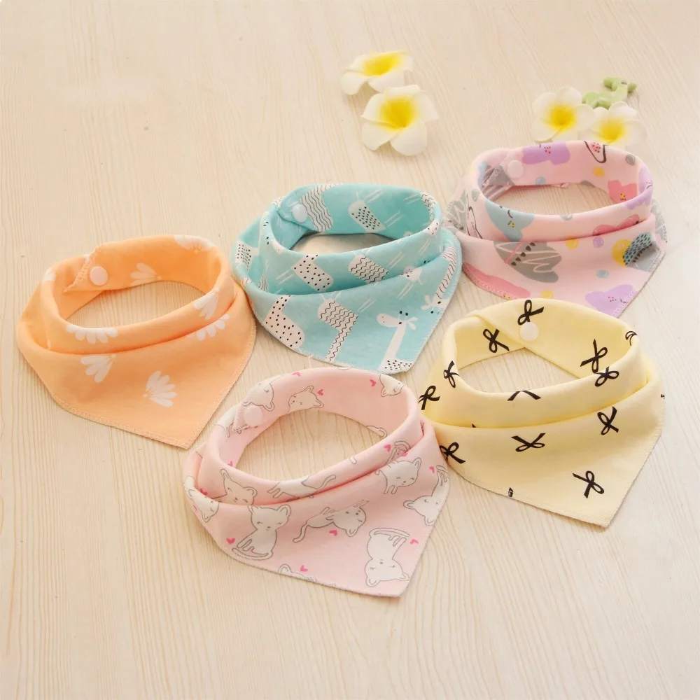 Детские нагрудники 5 шт./лот для мальчиков и девочек бандана нагрудник слюнявчик