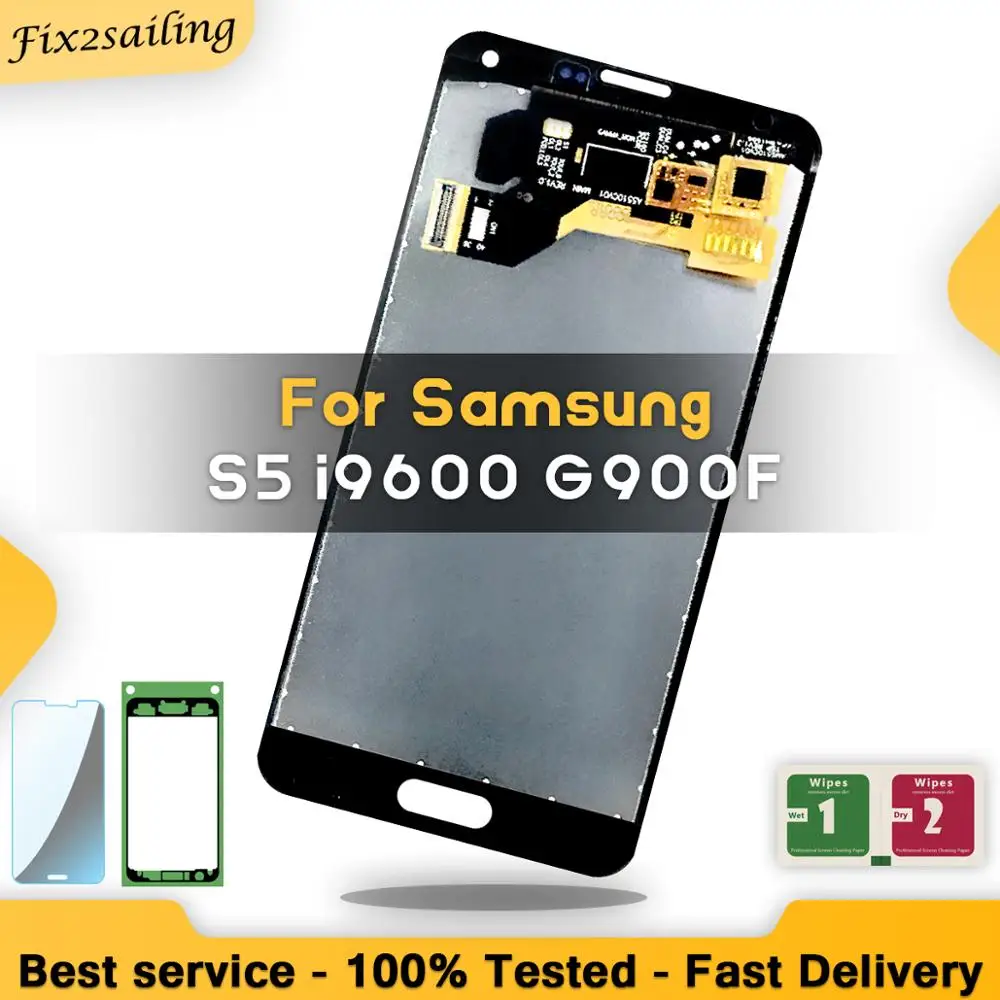 Супер ЖК-дисплей для Samsung Galaxy S5 дисплей i9600 g900f LCD замена экрана протестированный