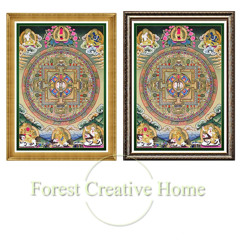 Тибетская Мандала Thangka художественные картины мандалы тибетский холст печать