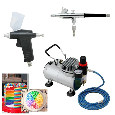 Супер Аэрограф Твин (2) распылитель для торта мини-Аэрограф Комплект с воздушным